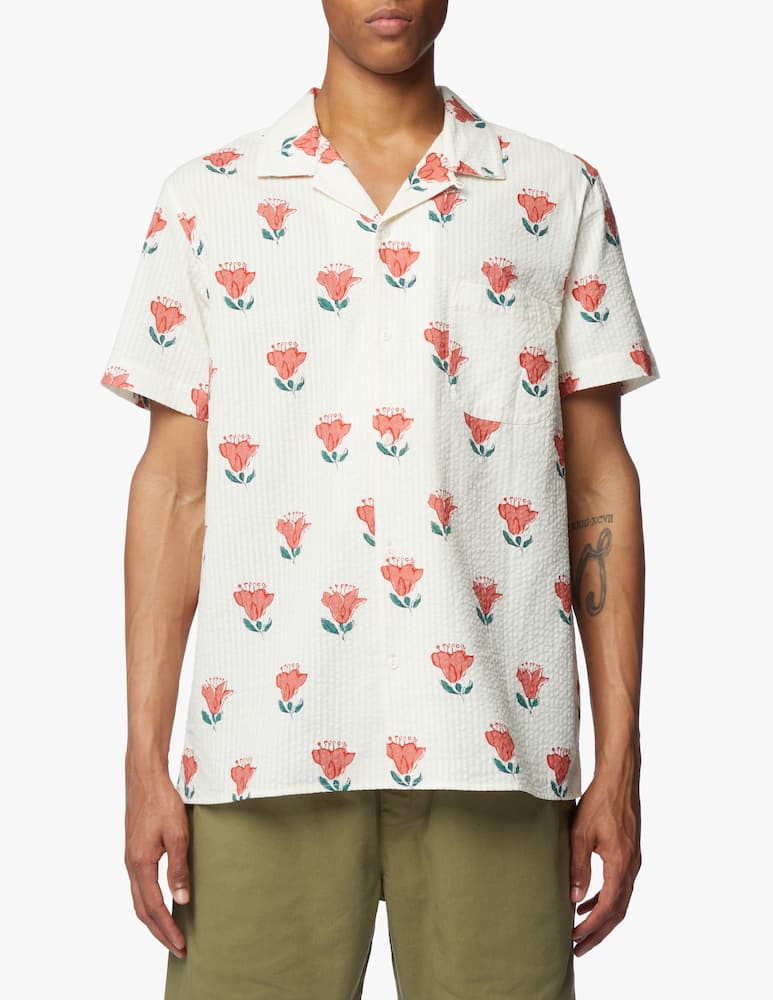 YMC Flowers short sleeve shirt - white - picture 1 YMC Flowers short sleeve shirt - white - picture 1