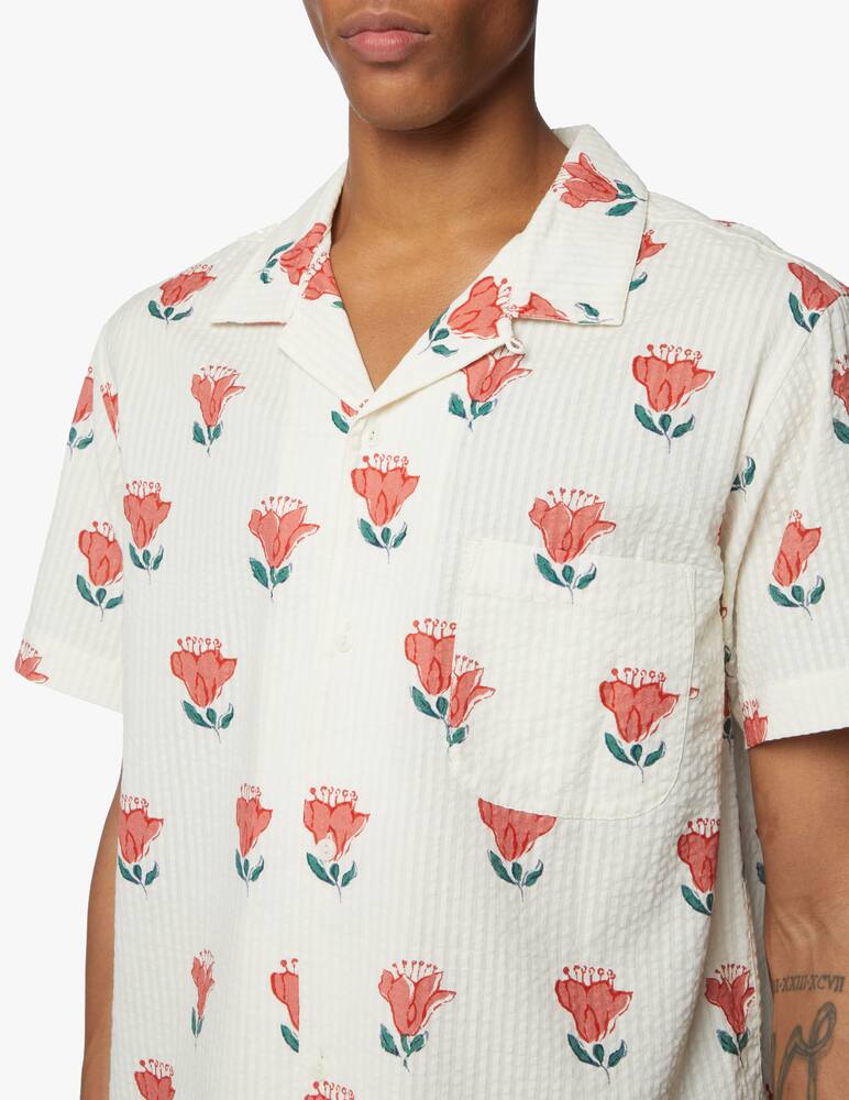rinascente YMC Camicia manica corta fiori - bianco
