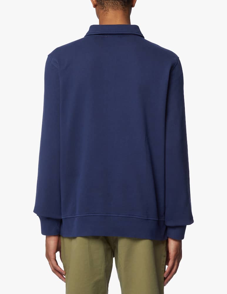 rinascente YMC Polo zip sweater - blue