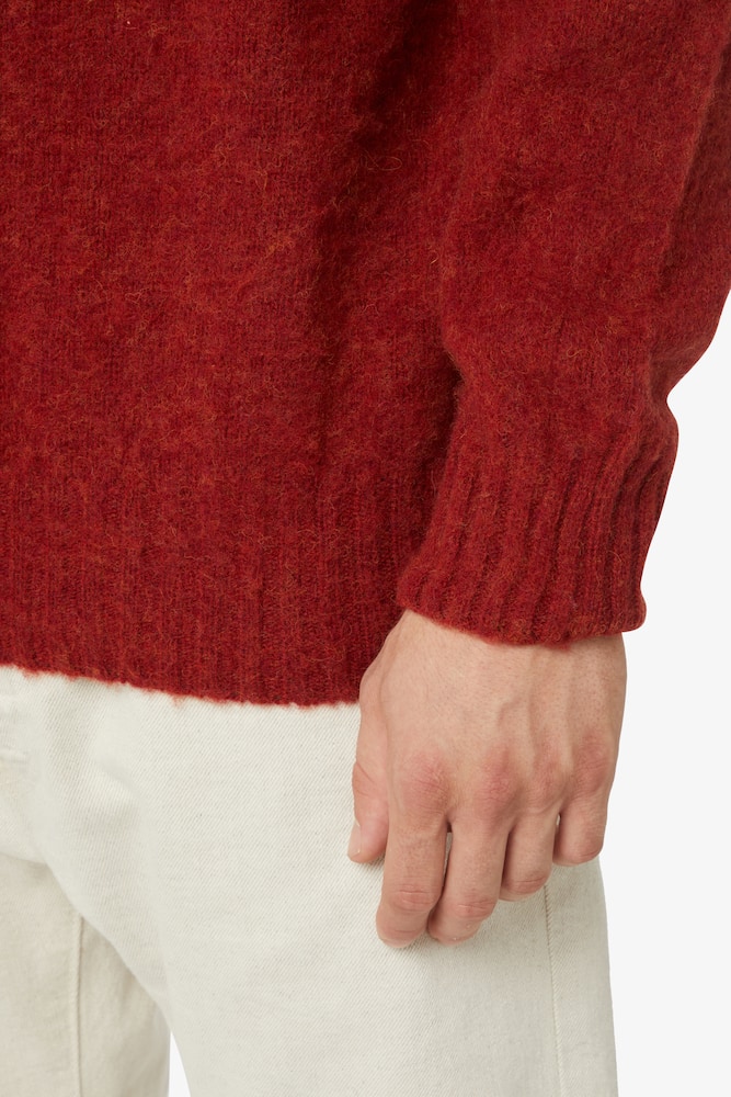 rinascente YMC Suedehead crew neck knit - Red