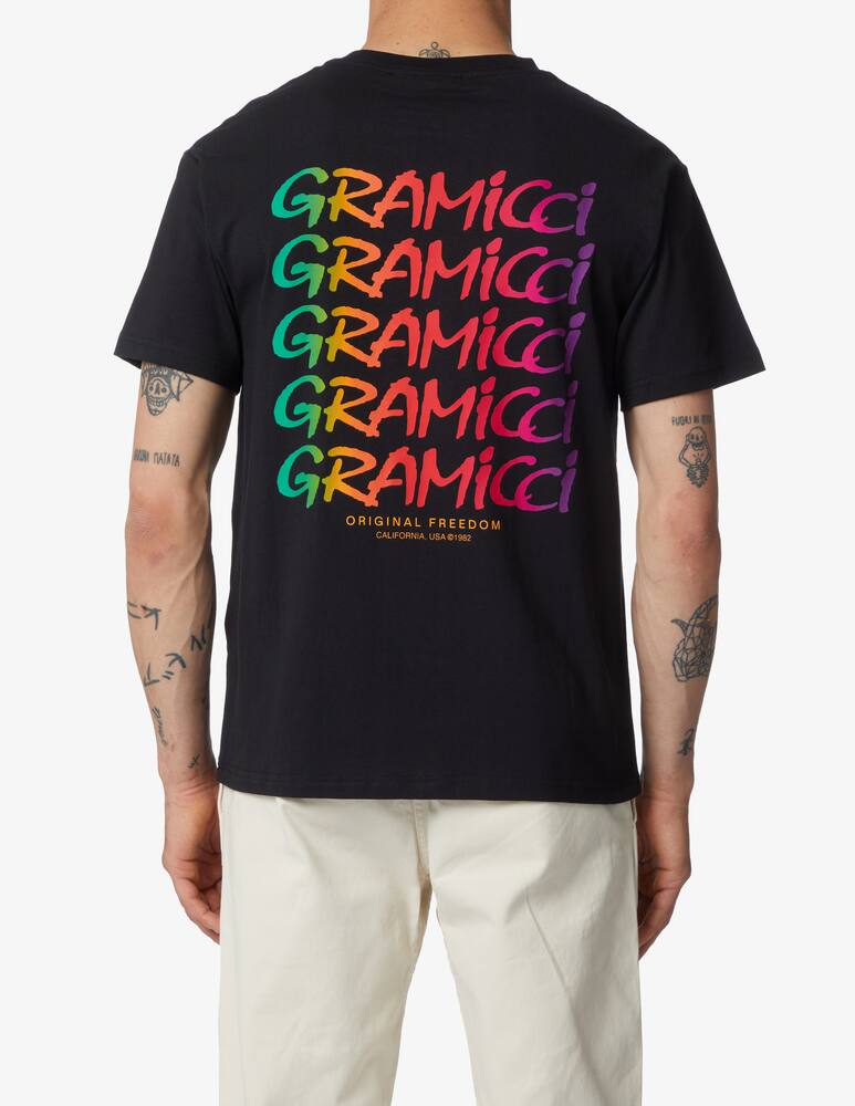 rinascente Gramicci Maglietta manica corta logo impilato multicolor - nero