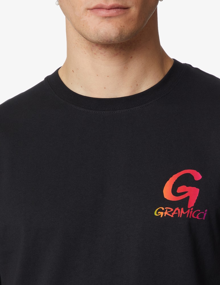 rinascente Gramicci Maglietta manica corta logo impilato multicolor - nero