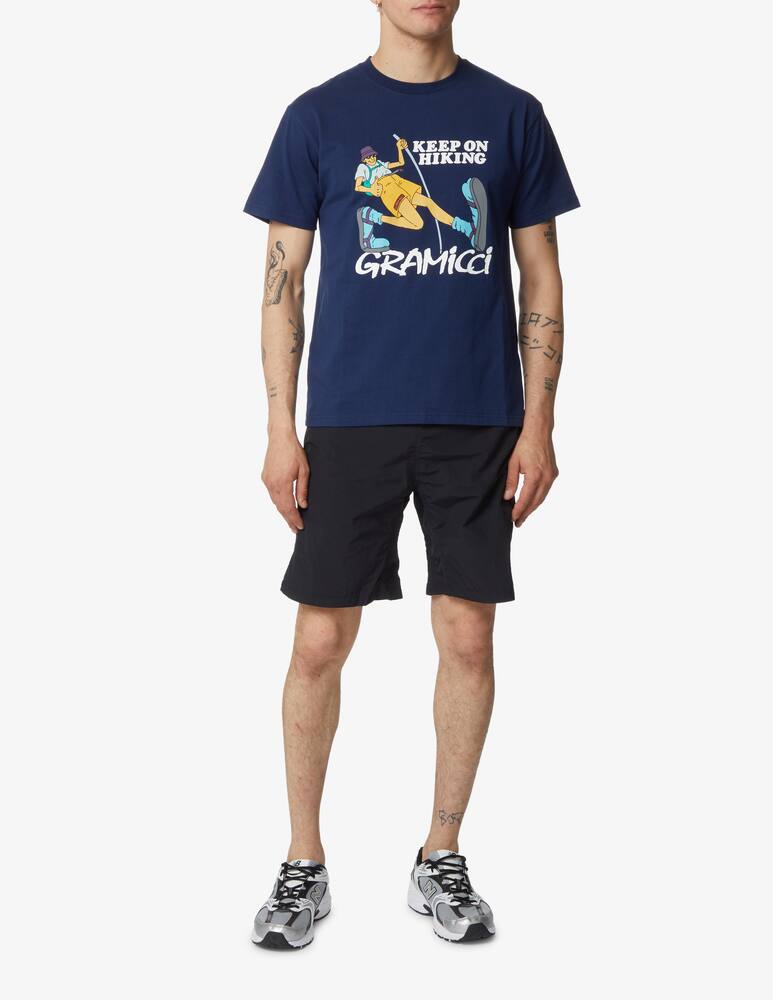 rinascente Gramicci Maglietta manica corta grafica keep on hiking - blu