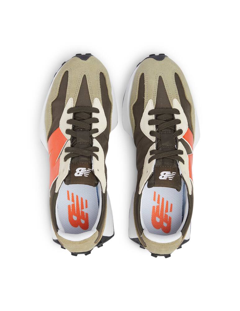 rinascente New Balance Sneaker 327 suede nylon - green