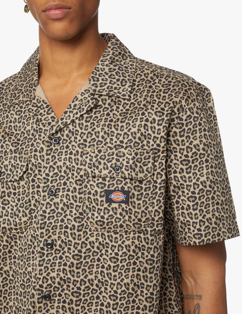 rinascente Dickies Short sleeve shirt leo print ctn - brown