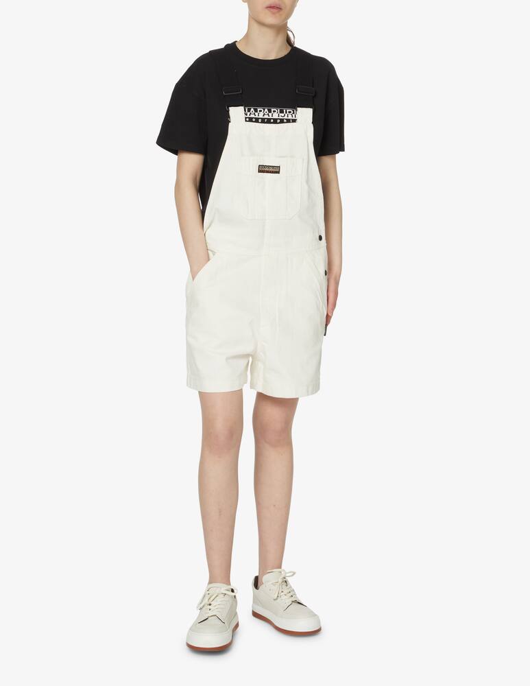 rinascente Napapijri Short cotton dungarees - white
