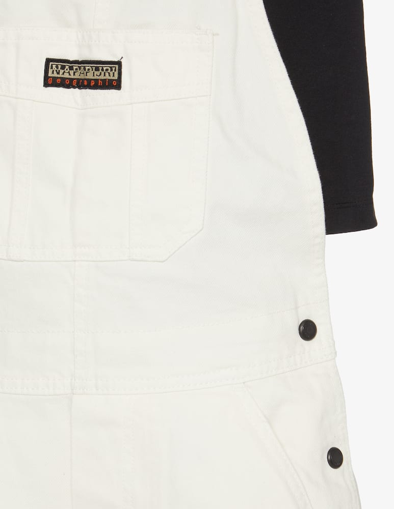 rinascente Napapijri Short cotton dungarees - white
