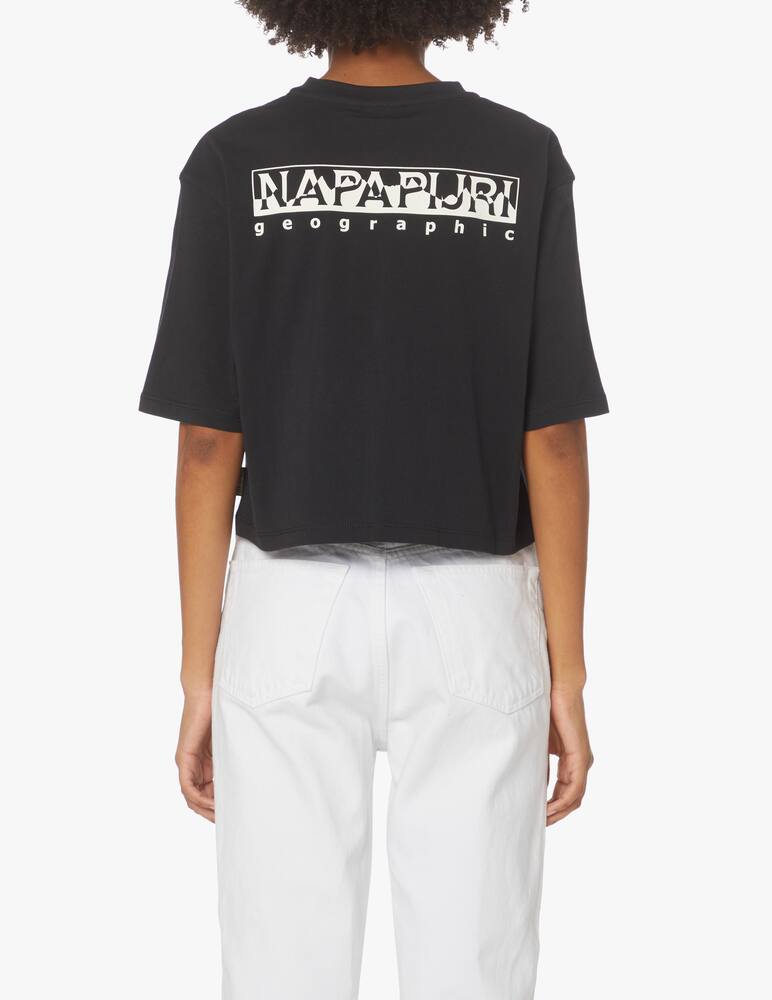Napapijri T-shirt in cotone con stampa - nero - immagine 3 Napapijri T-shirt in cotone con stampa - nero - immagine 3