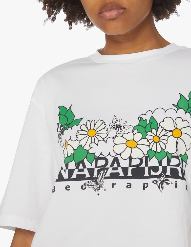 rinascente Napapijri T-shirt in cotone con stampa - bianco