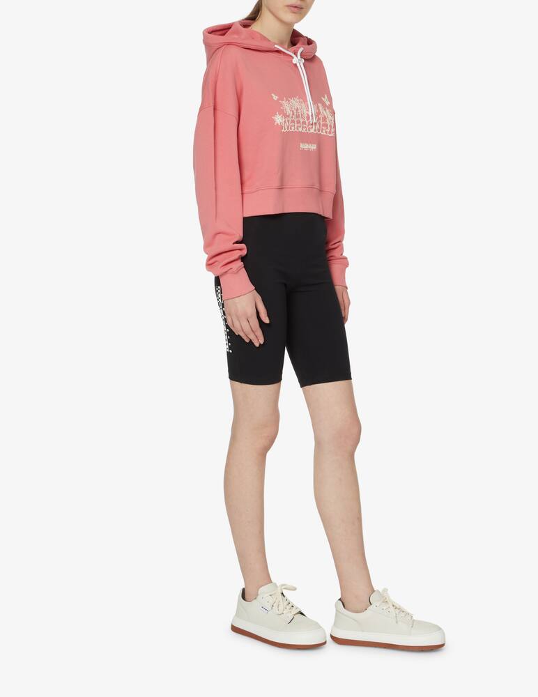 rinascente Napapijri Cropped hoodie with logo - pink