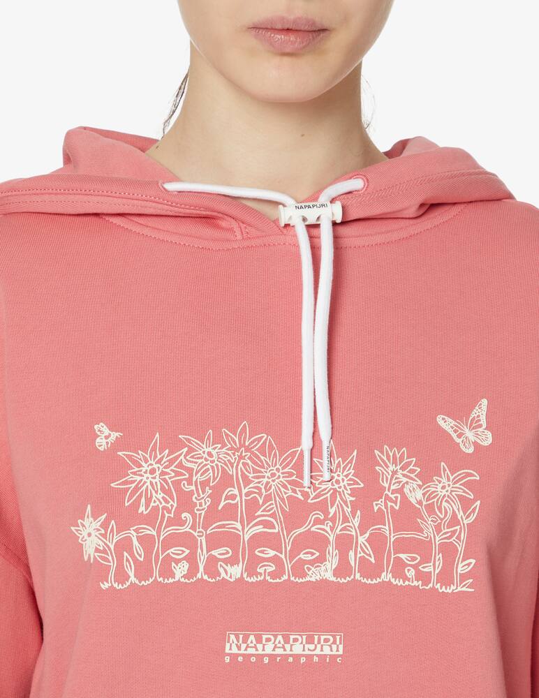 rinascente Napapijri Cropped hoodie with logo - pink