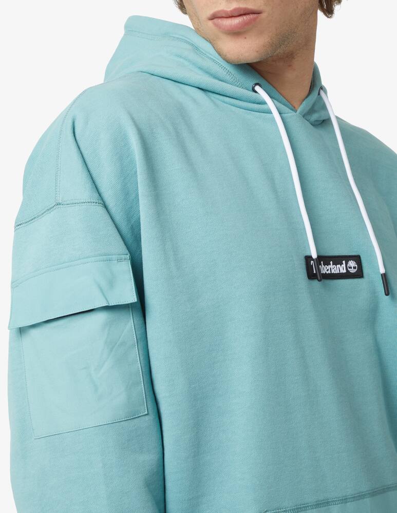 rinascente Timberland Mixed media hoodie - Green