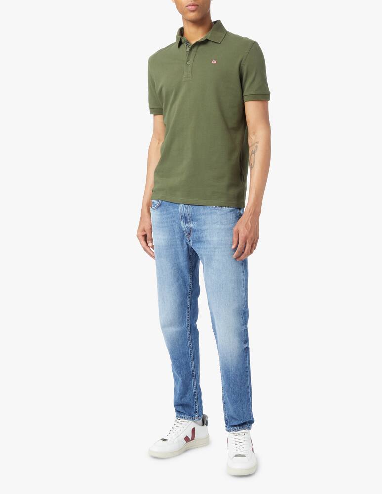 rinascente Napapijri Small flag short sleeve polo - olive