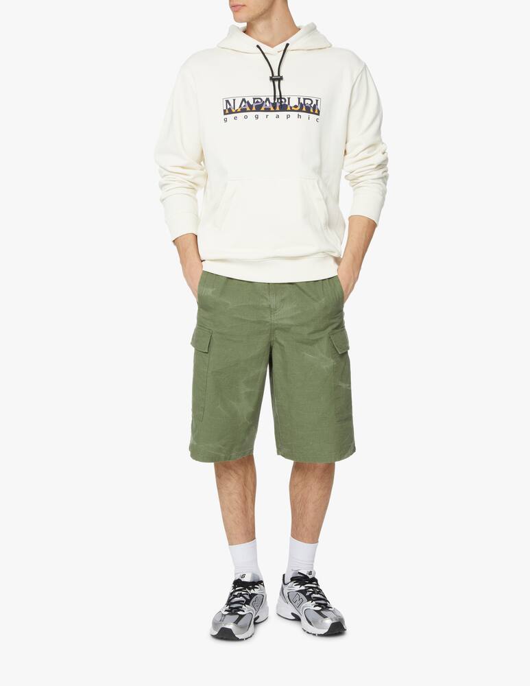 rinascente Napapijri Felpa con cappuccio logo mountain light - bianco