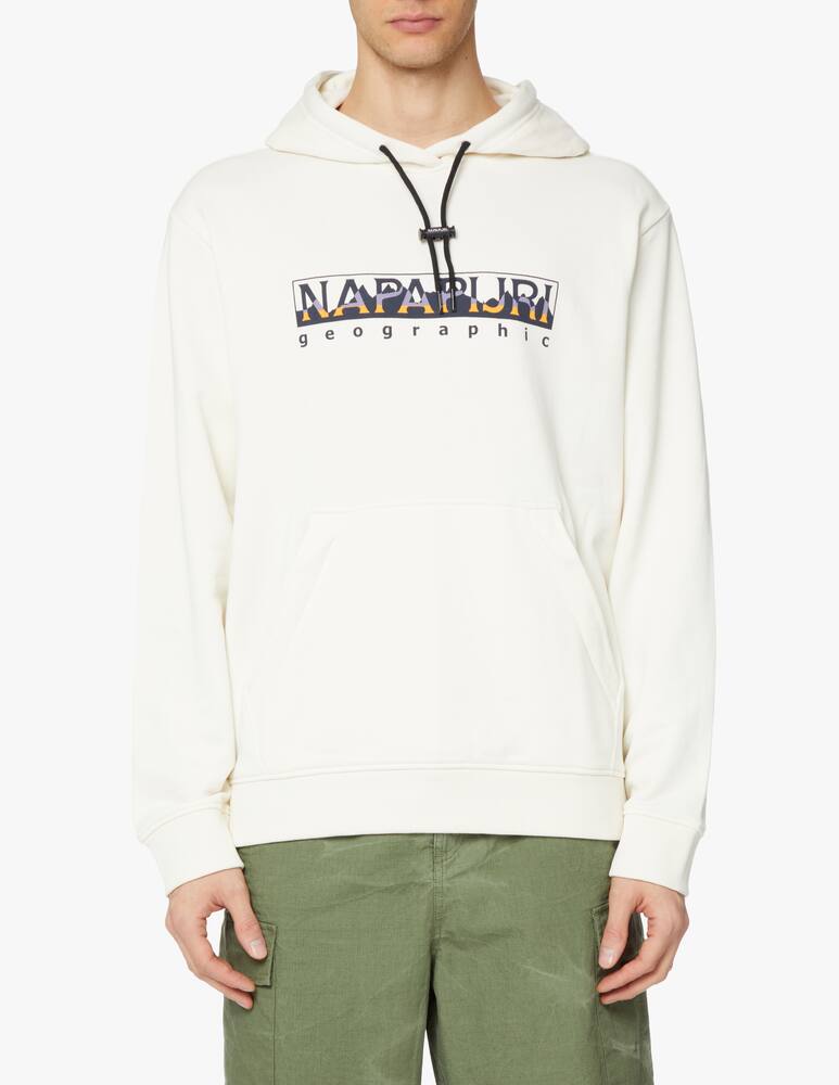 rinascente Napapijri Felpa con cappuccio logo mountain light - bianco