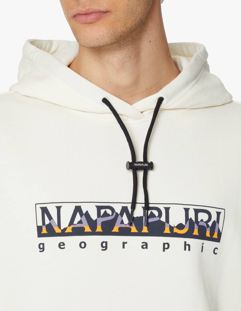 rinascente Napapijri Felpa con cappuccio logo mountain light - bianco