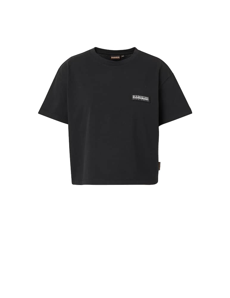rinascente Napapijri T-shirt crop con mini logo - nero