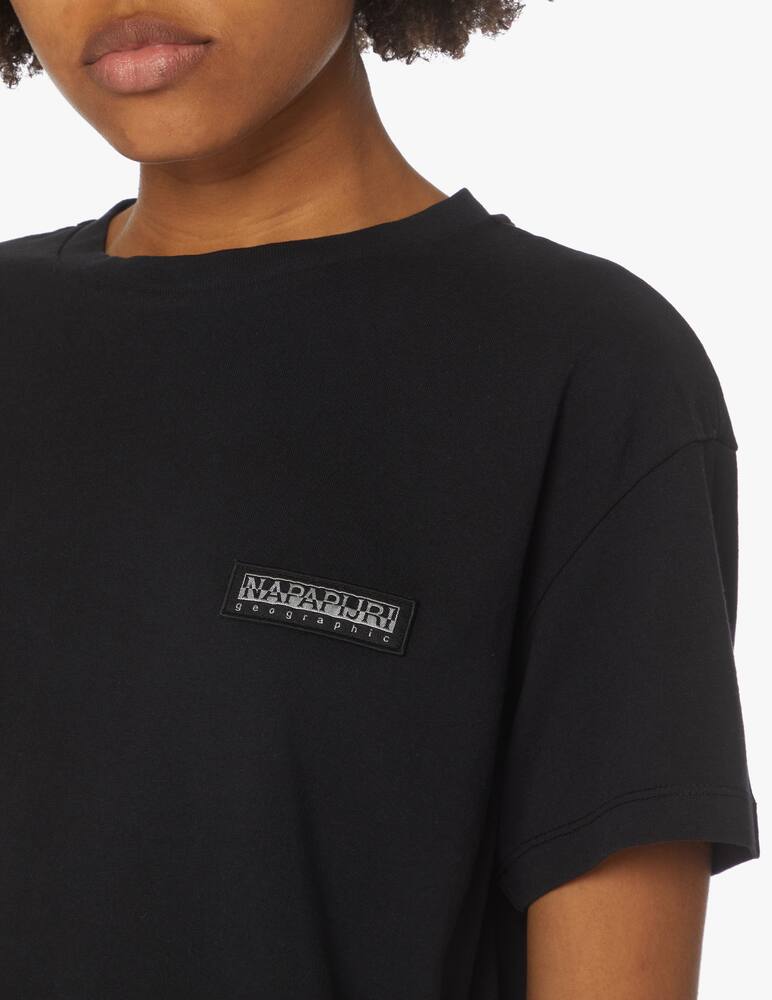 rinascente Napapijri T-shirt crop con mini logo - nero