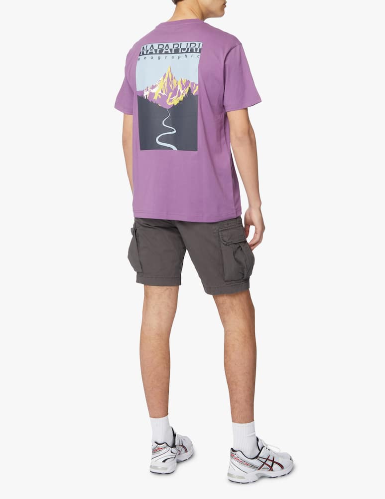 rinascente Napapijri Maglietta manica corta stampa montagna - viola