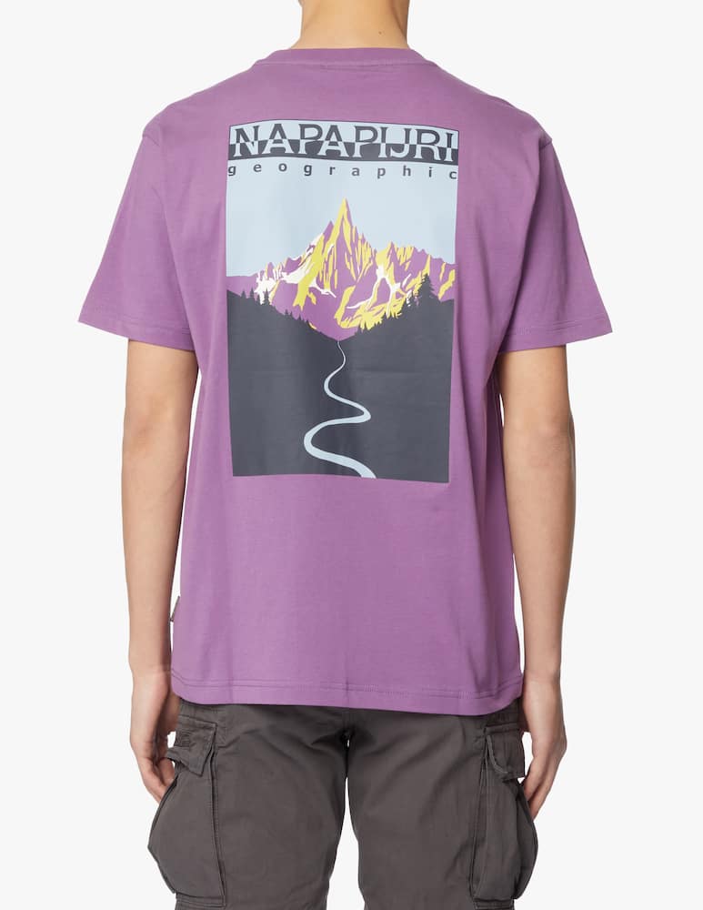 rinascente Napapijri Maglietta manica corta stampa montagna - viola