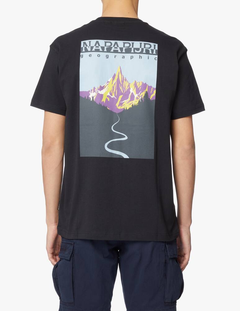 rinascente Napapijri Maglietta manica corta stampa montagna - nero