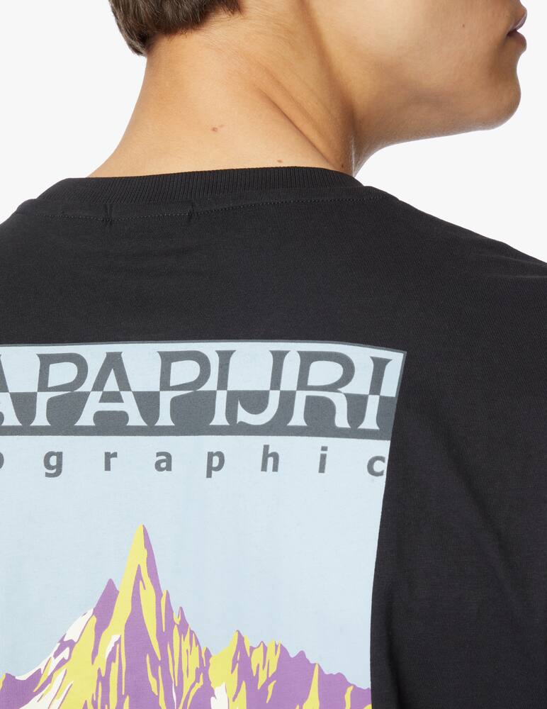 rinascente Napapijri Maglietta manica corta stampa montagna - nero