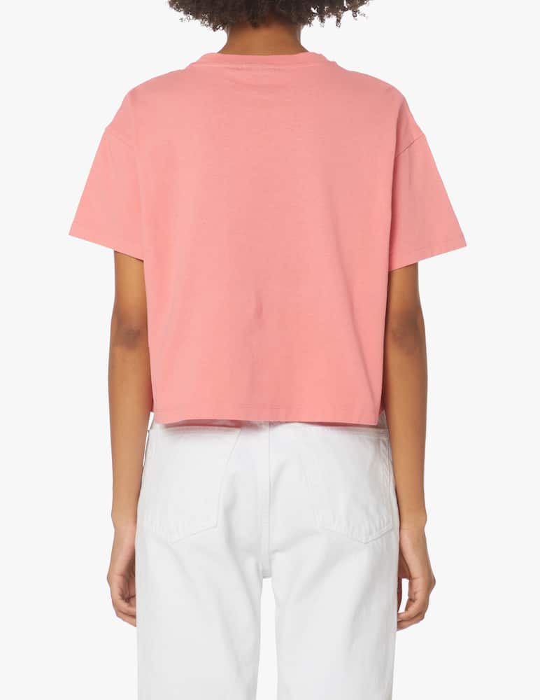 rinascente Napapijri T-shirt crop con mini logo - rosa