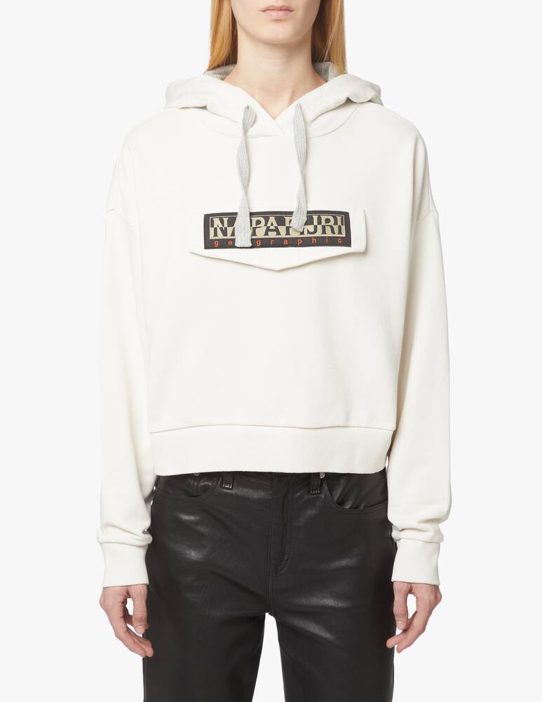 rinascente Napapijri Croppes Burgee hoodie - white