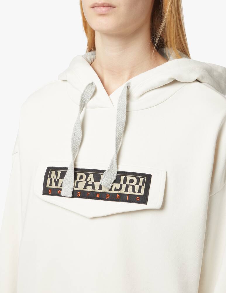 rinascente Napapijri Croppes Burgee hoodie - white