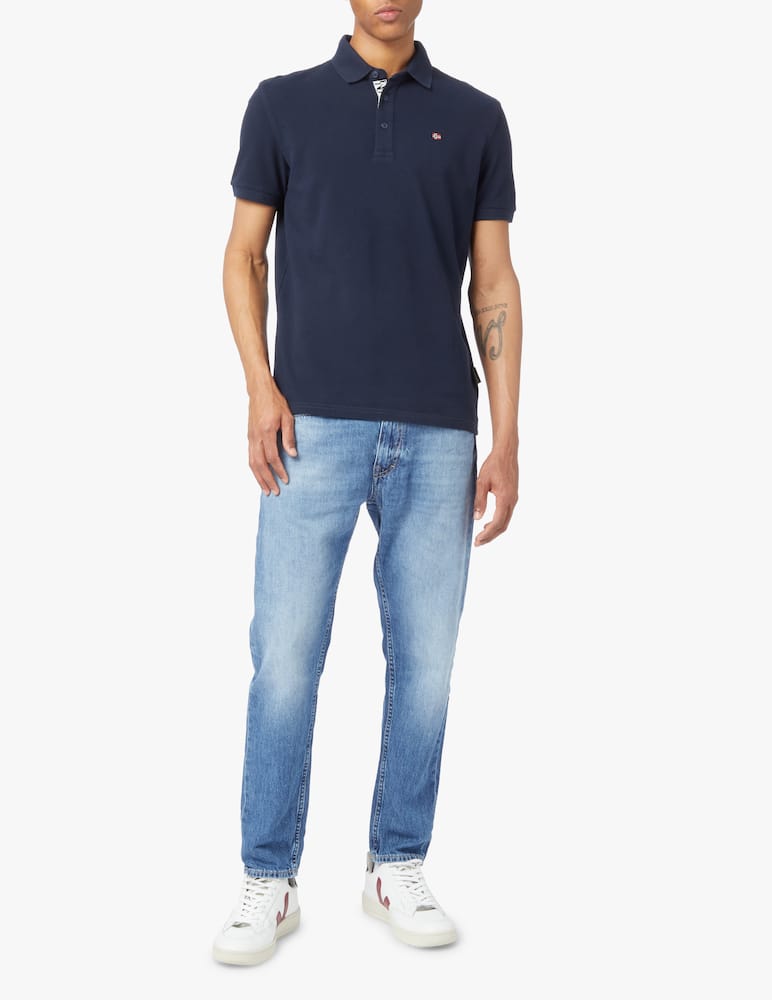 rinascente Napapijri Small flag short sleeve polo - black