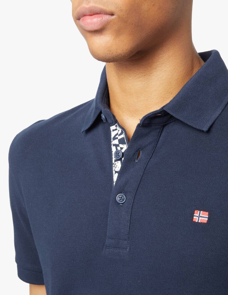 rinascente Napapijri Small flag short sleeve polo - black