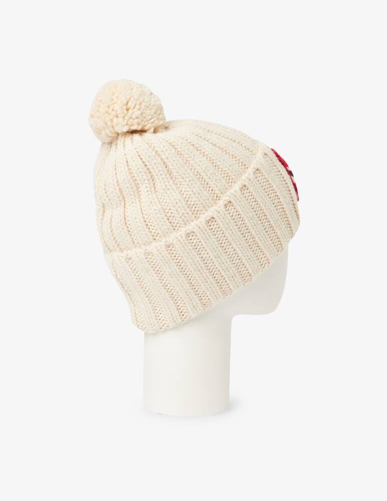 rinascente Napapijri Flag logo pom pom beanie - White