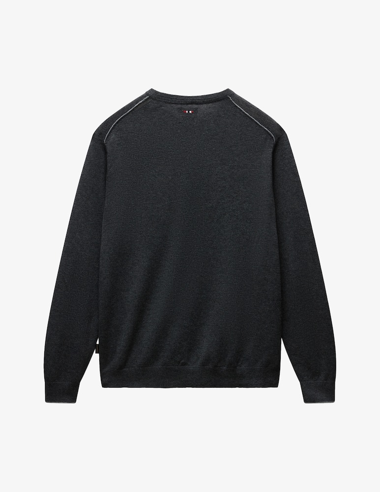 Napapijri Maglia girocollo lana bandierina petto - immagine 2 Napapijri Maglia girocollo lana bandierina petto - immagine 2