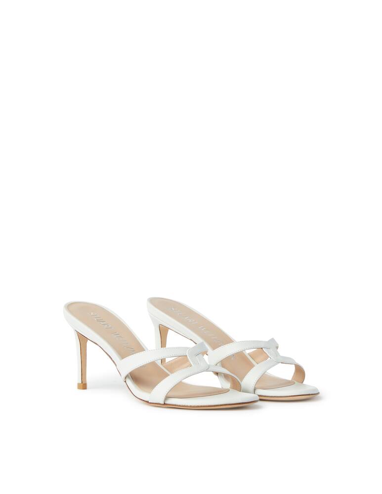 rinascente Stuart Weitzman Soireè leather heeled sandals - white