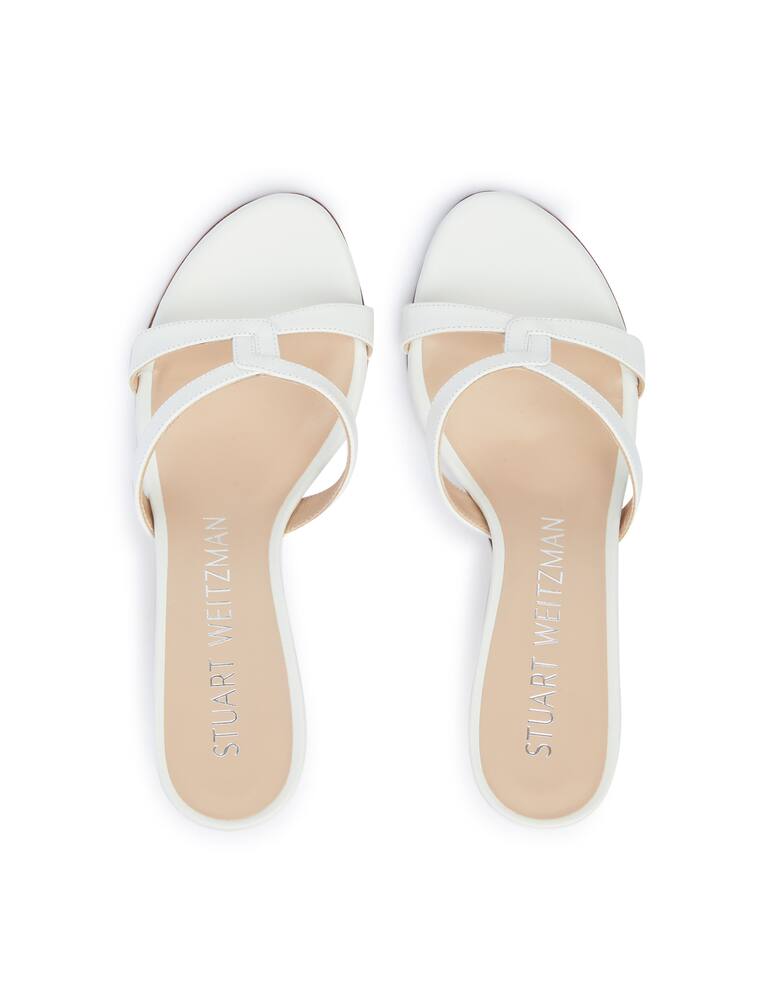 rinascente Stuart Weitzman Soireè leather heeled sandals - white