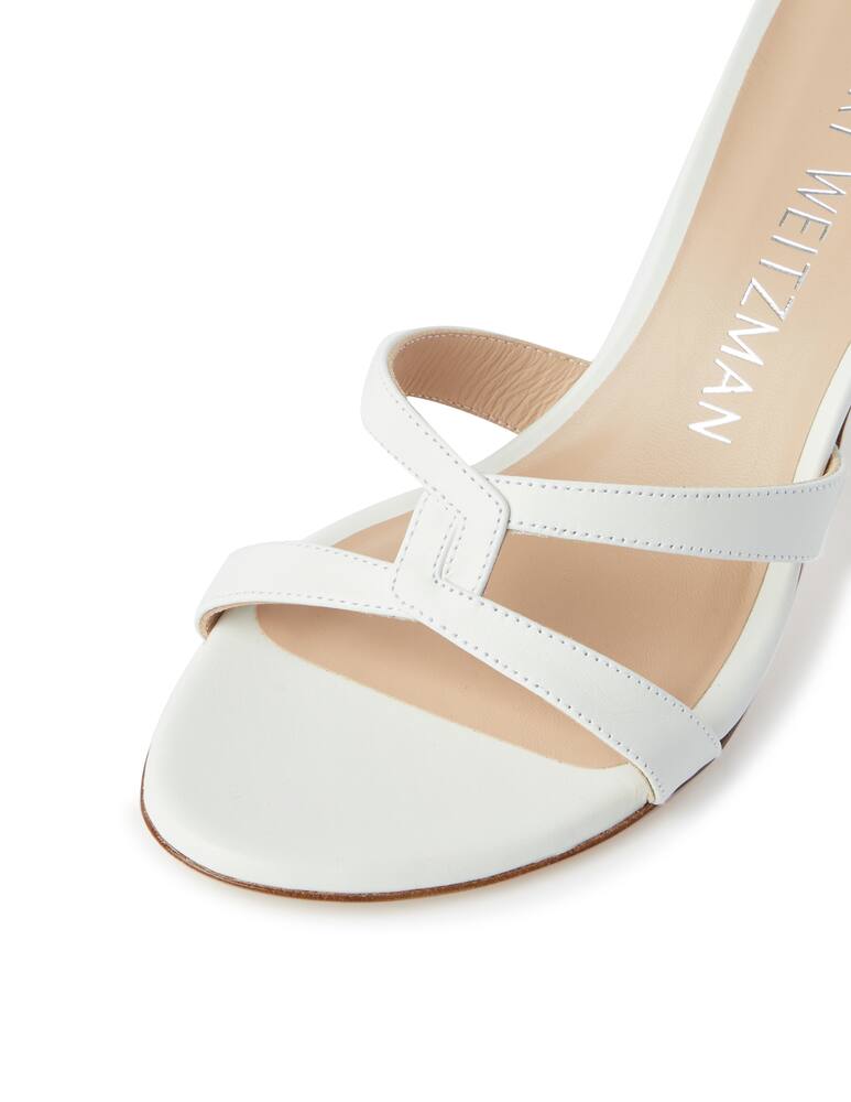 rinascente Stuart Weitzman Soireè leather heeled sandals - white