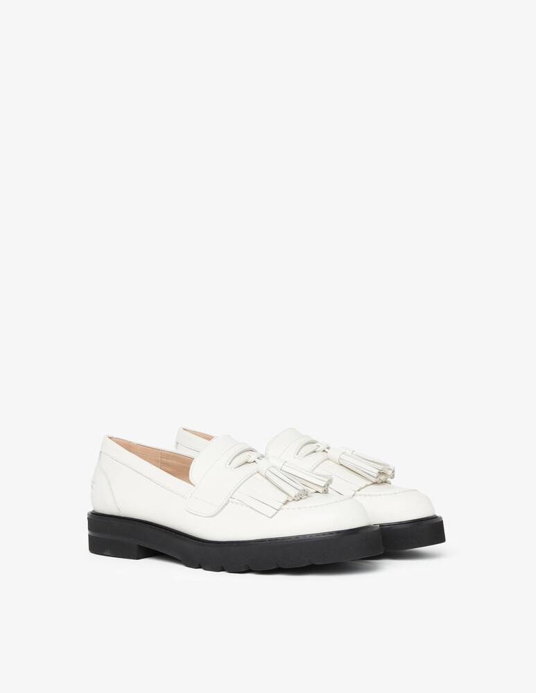 rinascente Stuart Weitzman Mila lift loafer tassel - White