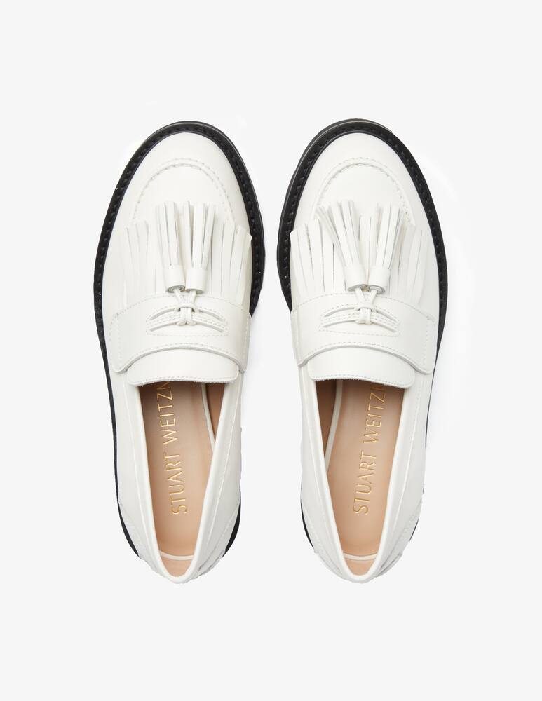 rinascente Stuart Weitzman Mila lift loafer tassel - White