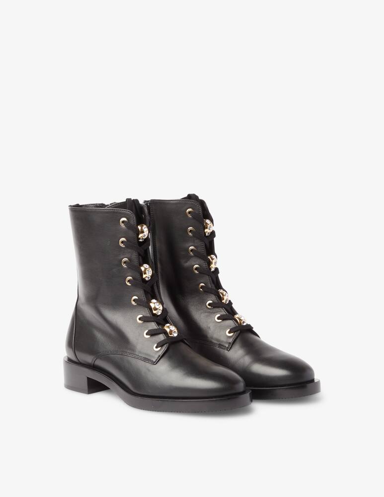 rinascente Stuart Weitzman Sondra Crystal zip bootie - Black