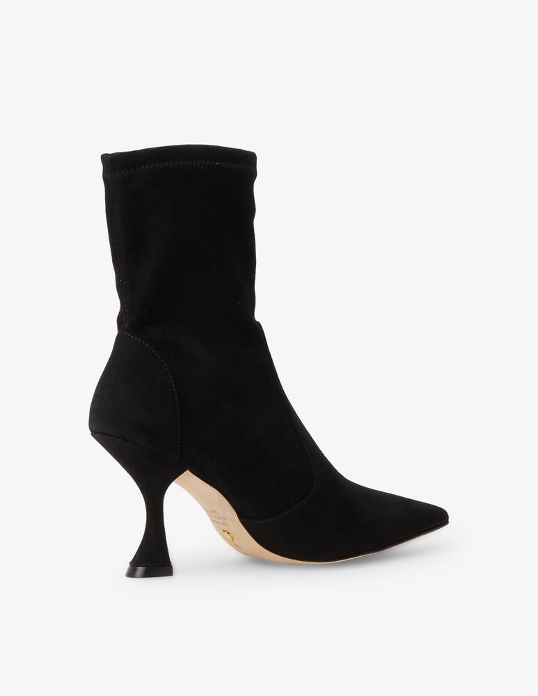 Shop Stuart Weitzman Suede sock booties Black on Rinascente