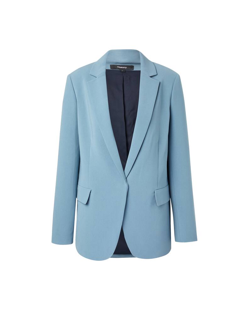 rinascente Theory Blazer in crepe - azzurro