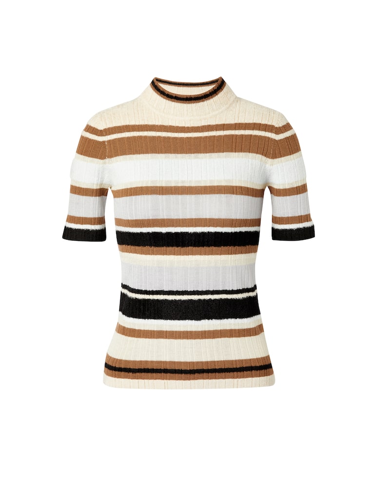 rinascente Theory Striped wool blend t-shirt - white