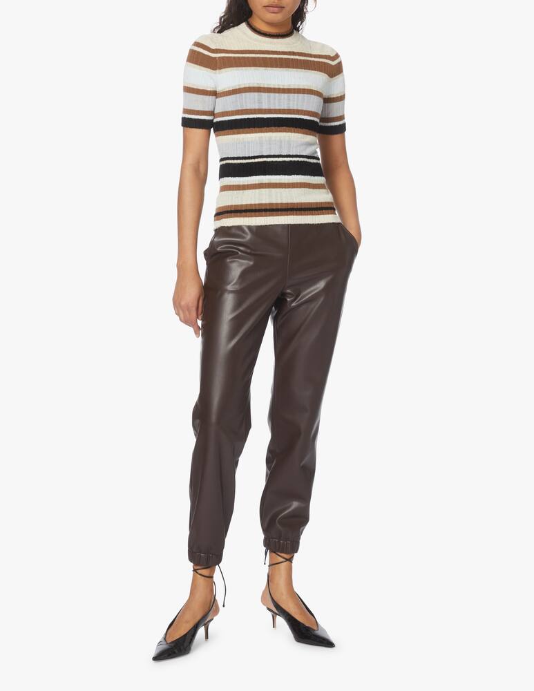 rinascente Theory Striped wool blend t-shirt - white