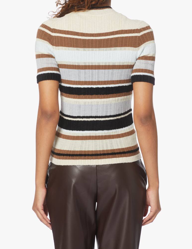 rinascente Theory Striped wool blend t-shirt - white