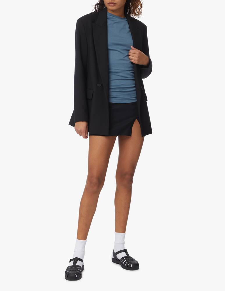 rinascente Theory T-shirt in cotone con coulisse laterale - blu