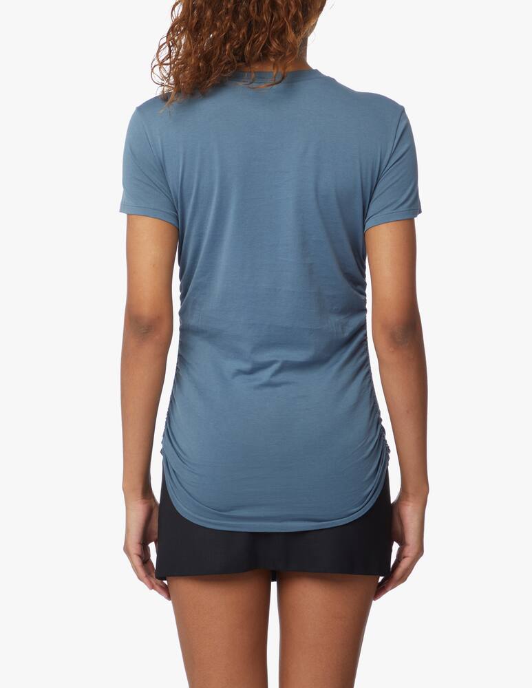 rinascente Theory T-shirt in cotone con coulisse laterale - blu