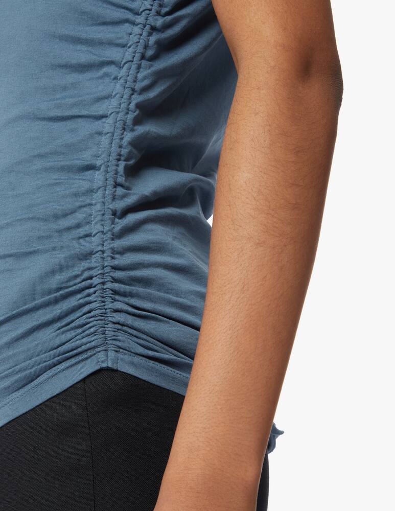 rinascente Theory T-shirt in cotone con coulisse laterale - blu