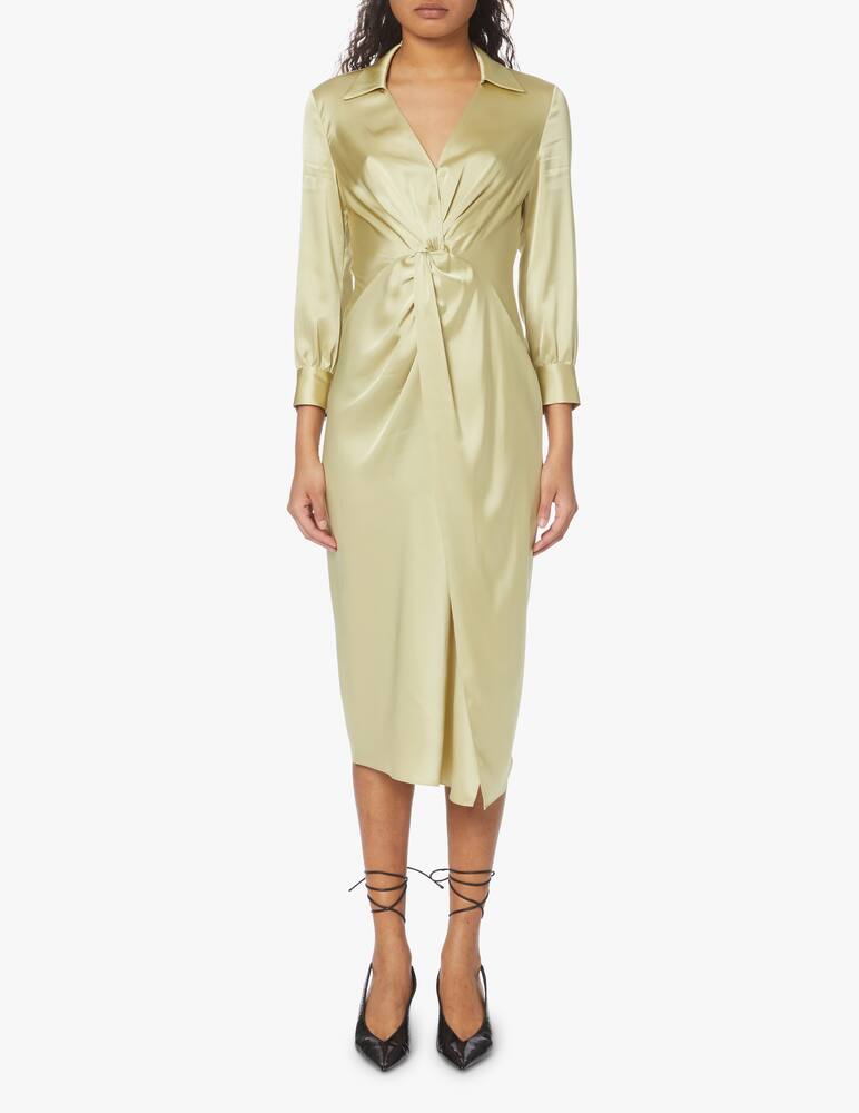 rinascente Theory Long dress with knot - yellow