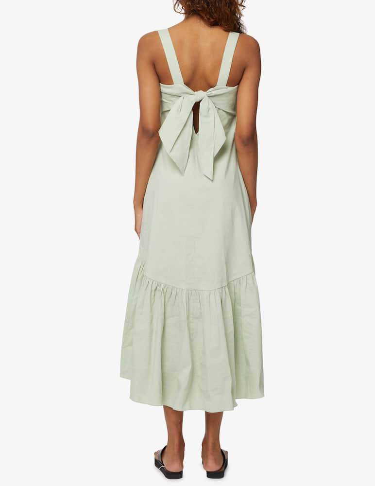 rinascente Theory Abito lungo in misto lino - verde