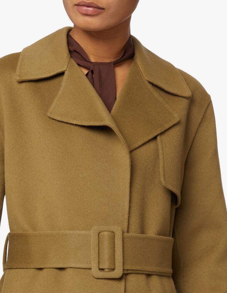 rinascente Theory Wool trench coat with belt - Olive